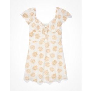 NWT AE Flutter-Sleeve Corset Mini Dress